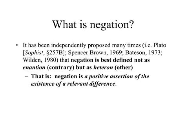What is negation?