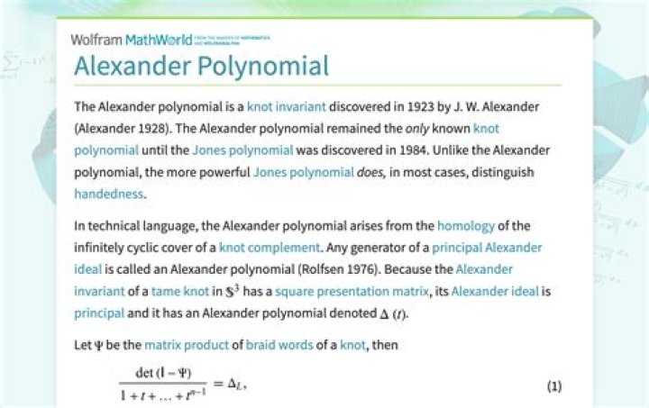 What is the Alexander polynomial of knot $6_{1}$?