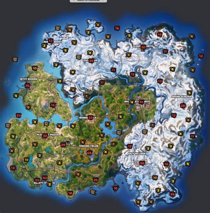 What is the rarity for the various loot spawns in Fortnite?