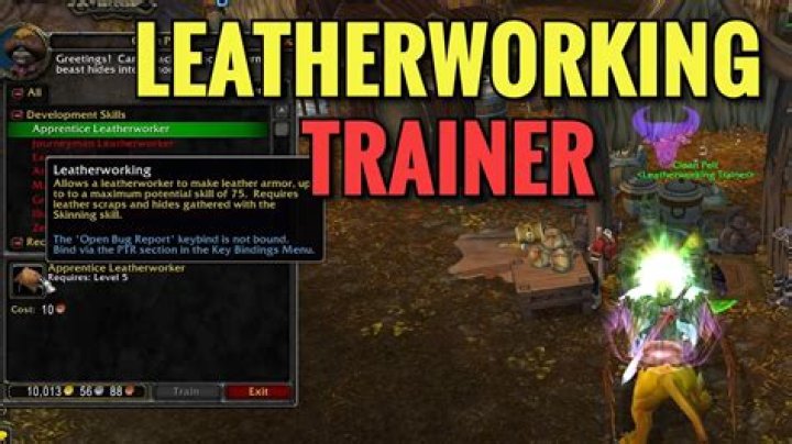Where is the leather working trainer in Warsong hold?
