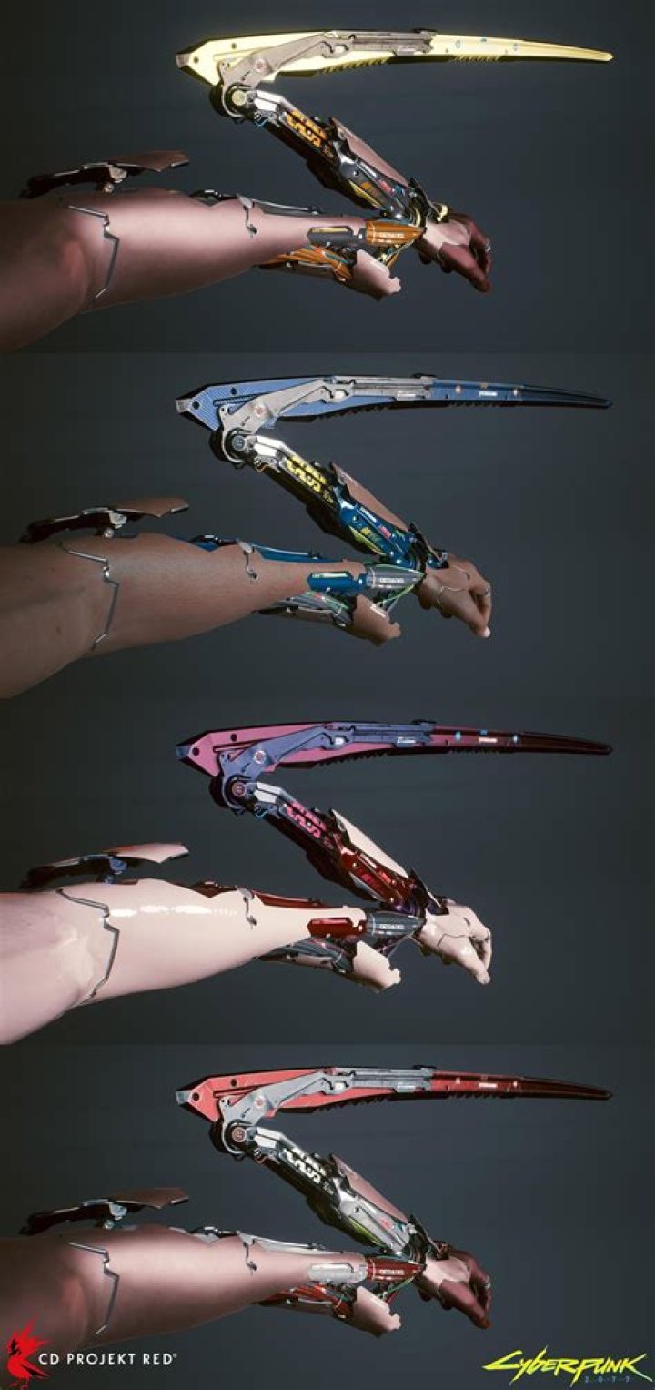 Which augmentation unlocks the arm blades?