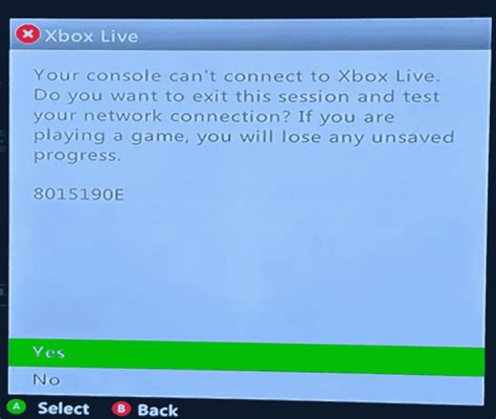 XBOX 360 - Networking test fails connecting to XBOX Live with ICMP Failure
